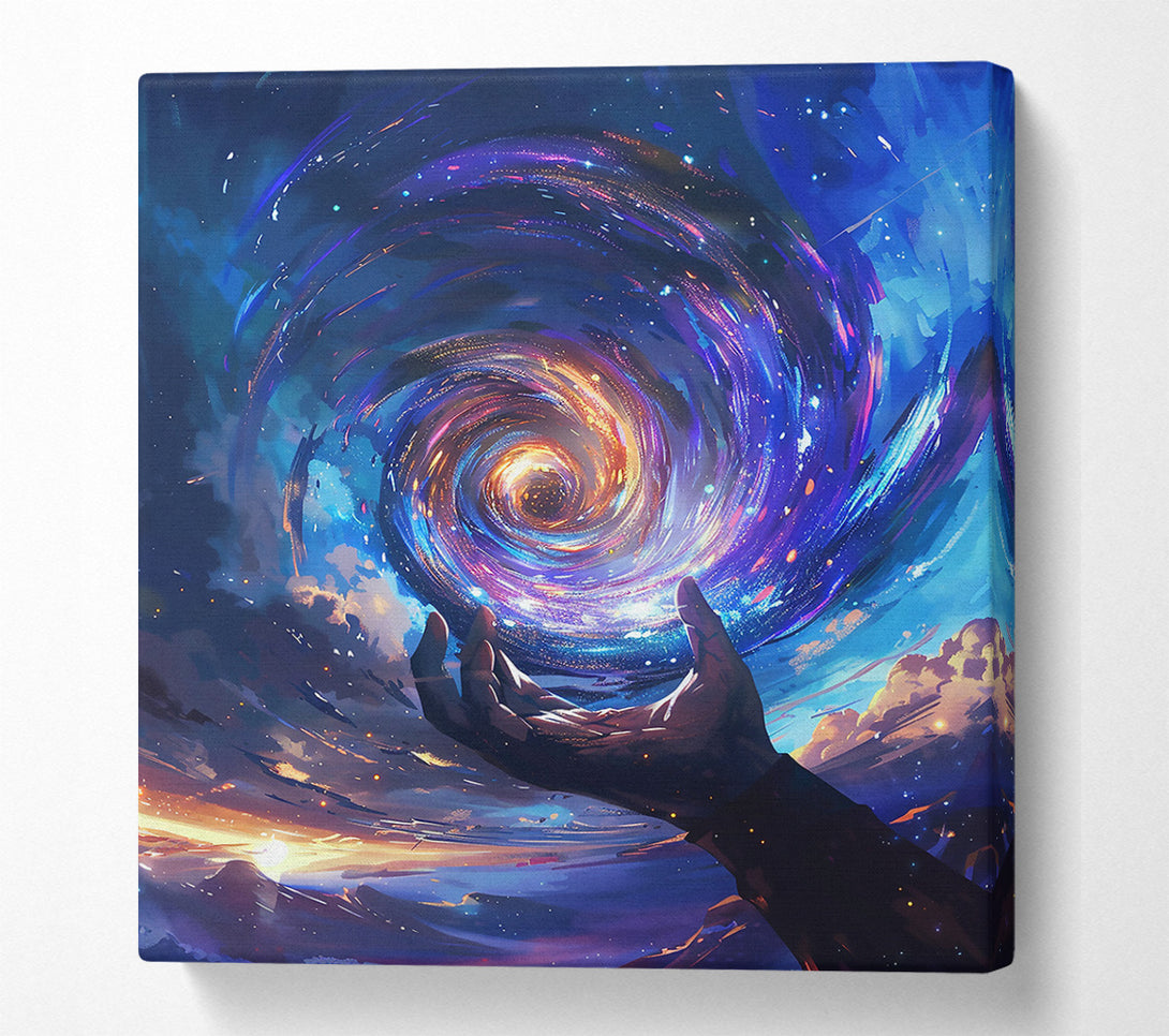  A Canvas Print of Blue Cosmic Embrace Canvas Print