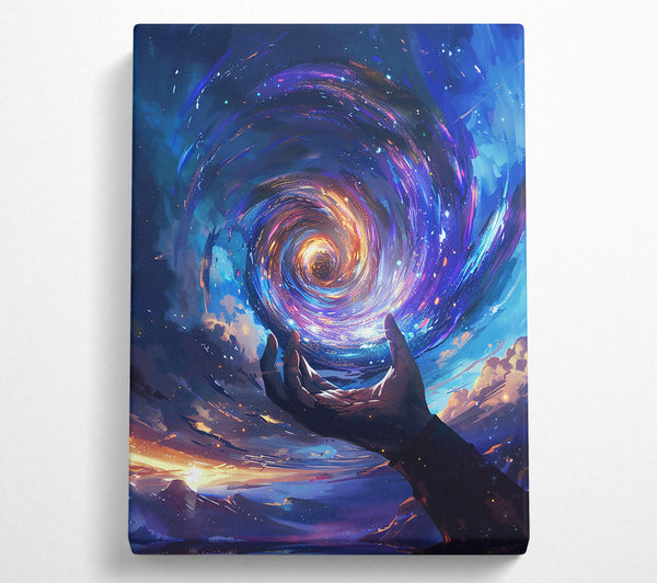  A Canvas Print of Blue Cosmic Embrace Canvas Print