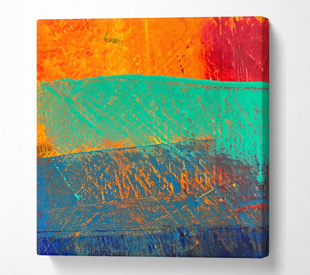  A Canvas Print of Turquoise Sunset Hues Canvas Print