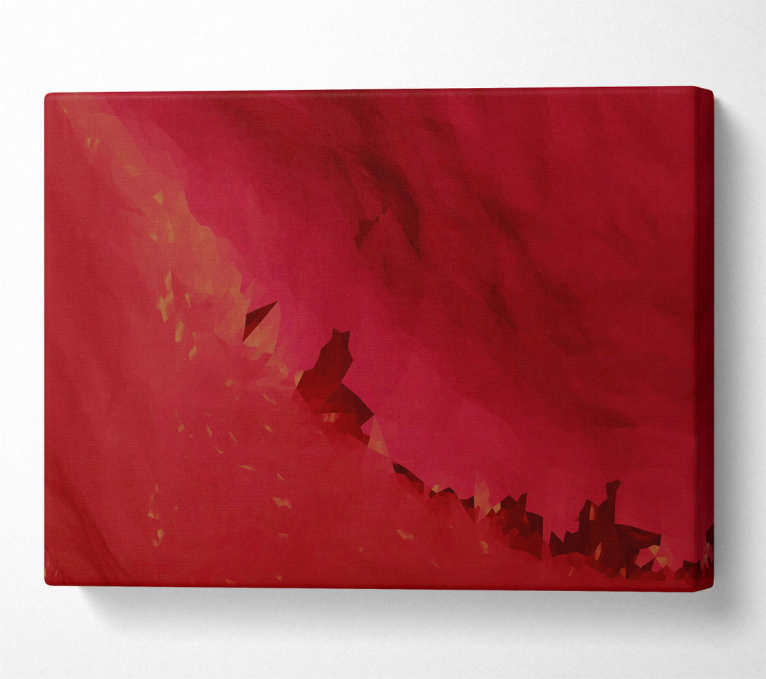  A Canvas Print of Crimson Abstract Landscape Canvas Wall Art