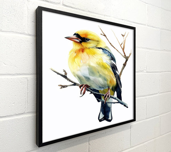 Golden Bird On Branch