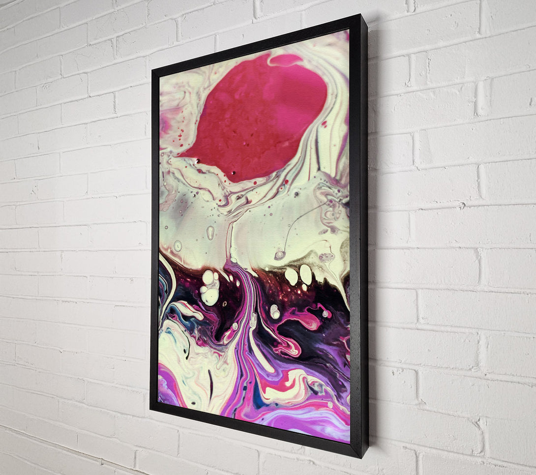  A Canvas Print of Crimson Swirls And Drips Canvas Print