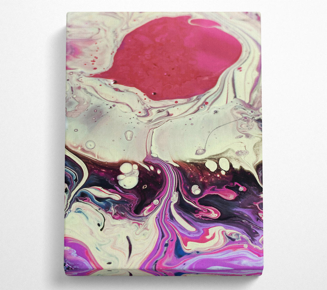 A Canvas Print of Crimson Swirls And Drips Canvas Print