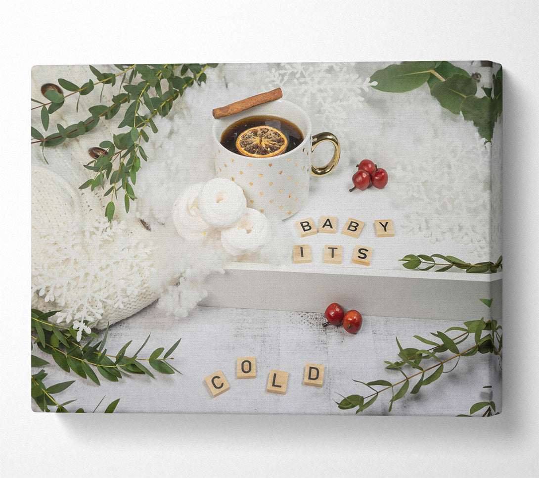  A Canvas Print of White Winter Warmth Canvas Art