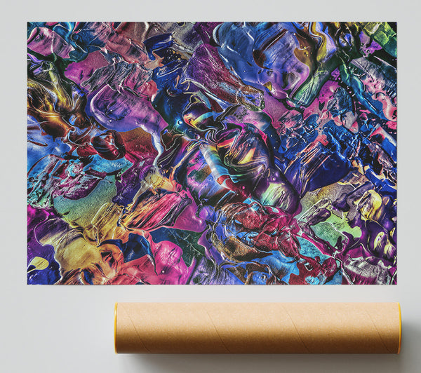 Indigo Abstract Swirl Print