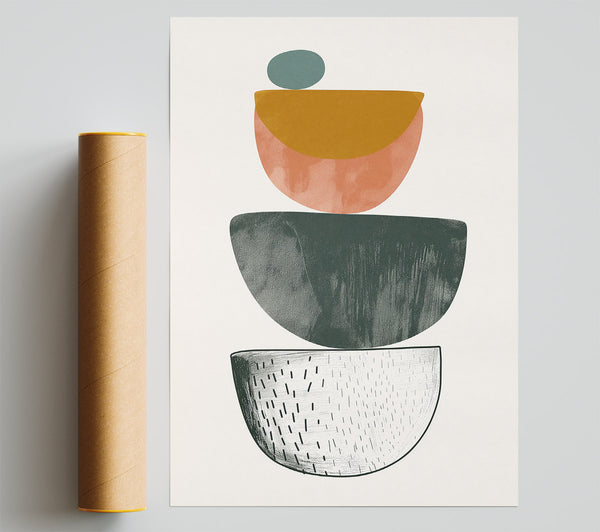 Green Balanced Abstract Giclee Print