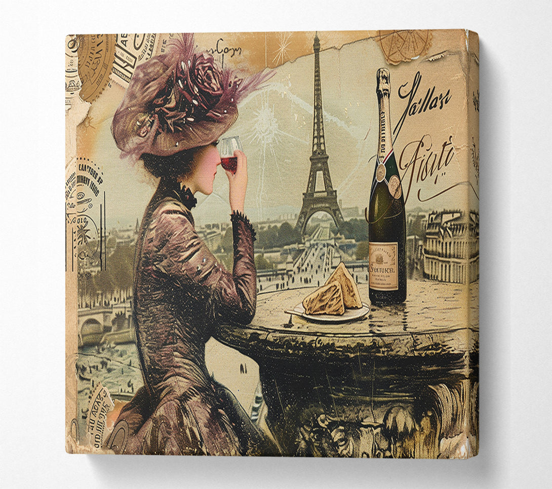  A Canvas Print of French Postcard Canvas Art