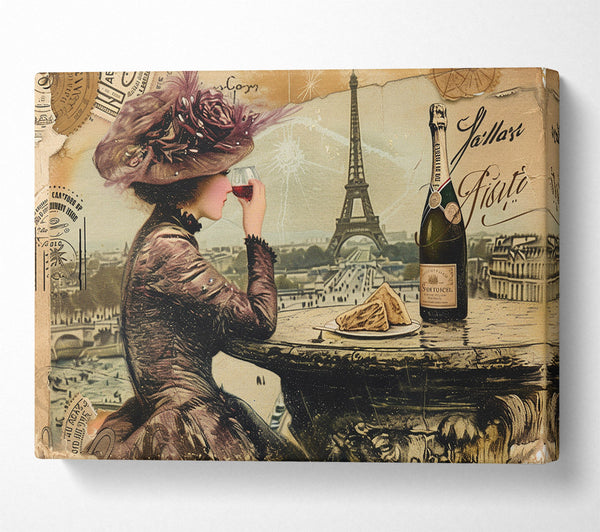  A Canvas Print of French Postcard Canvas Art