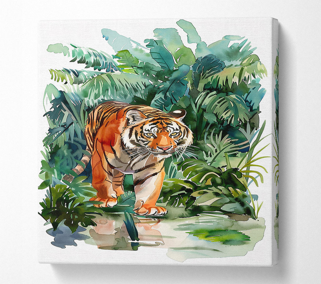  A Canvas Print of Orange Jungle Prowl Canvas Print