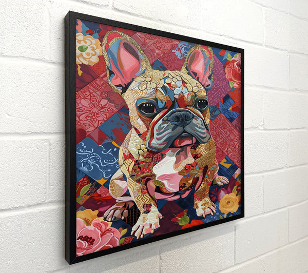 Pink Frenchie Patchwork
