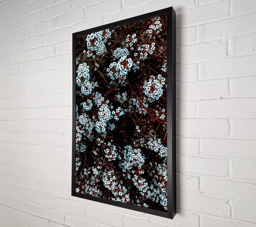  A Canvas Print of Azure Floral Embrace Canvas Wall Art