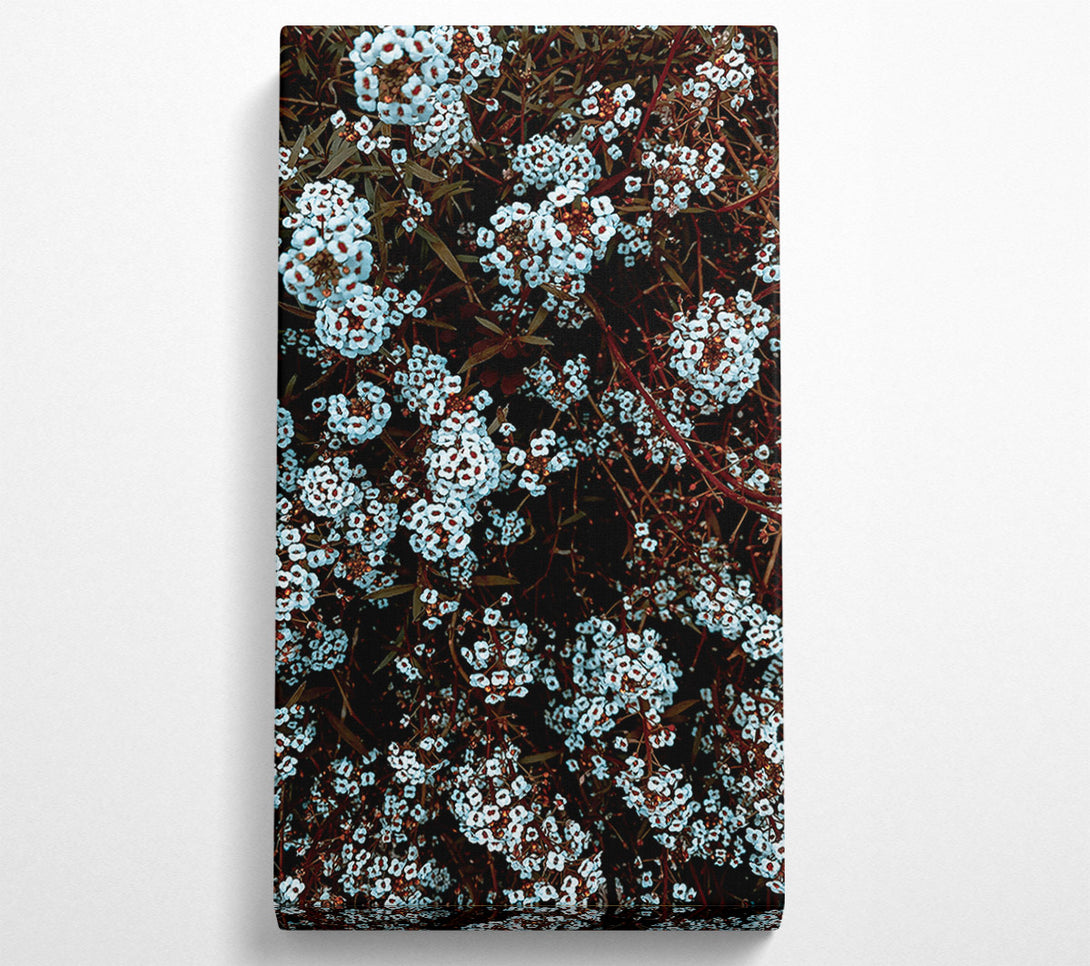  A Canvas Print of Azure Floral Embrace Canvas Wall Art