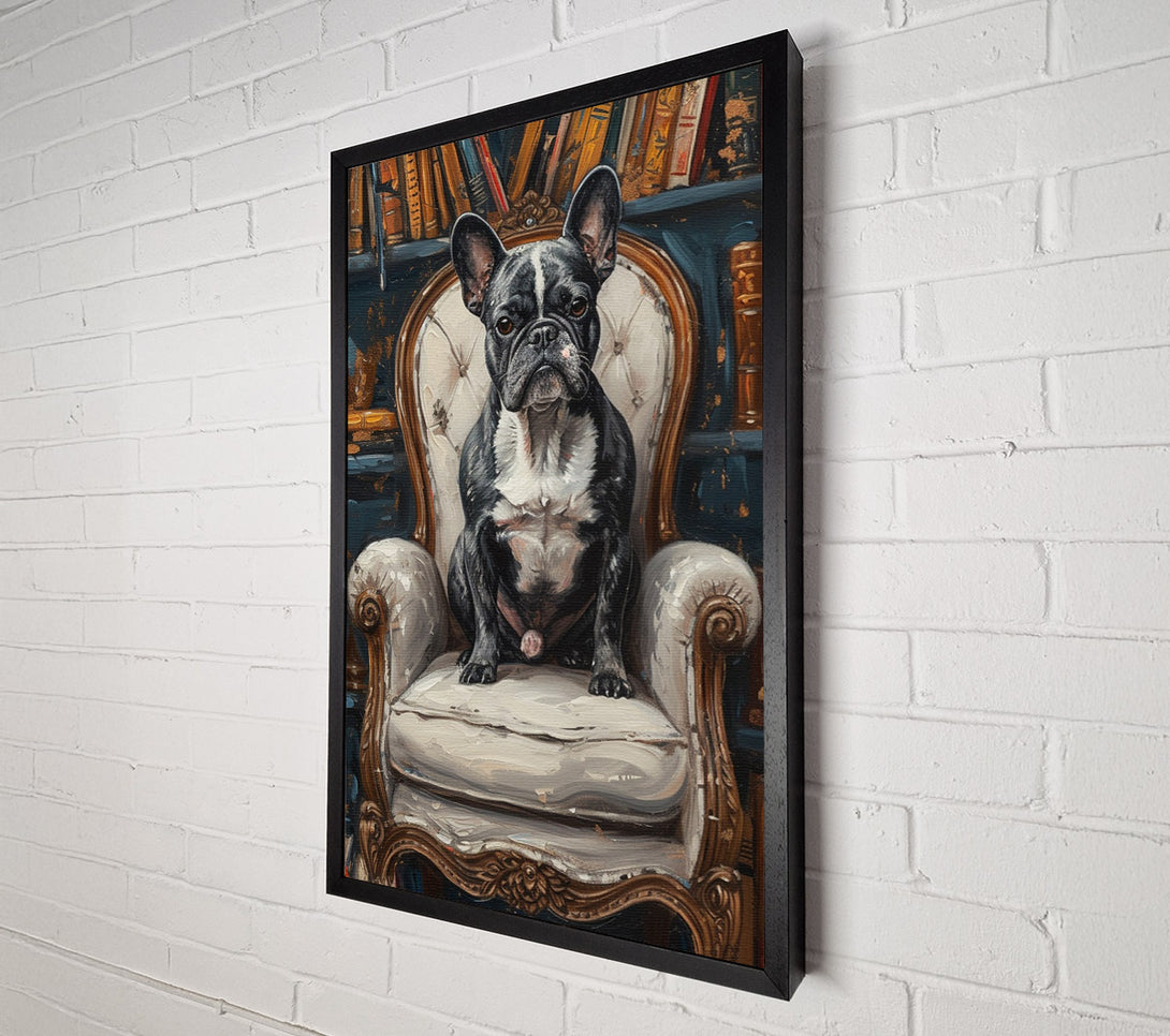  A Canvas Print of Frenchie Chair Canvas Wall Art