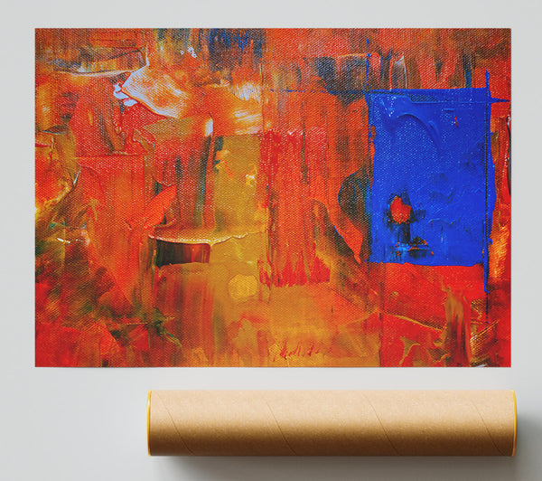 Orange And Blue Abstract Giclee Print