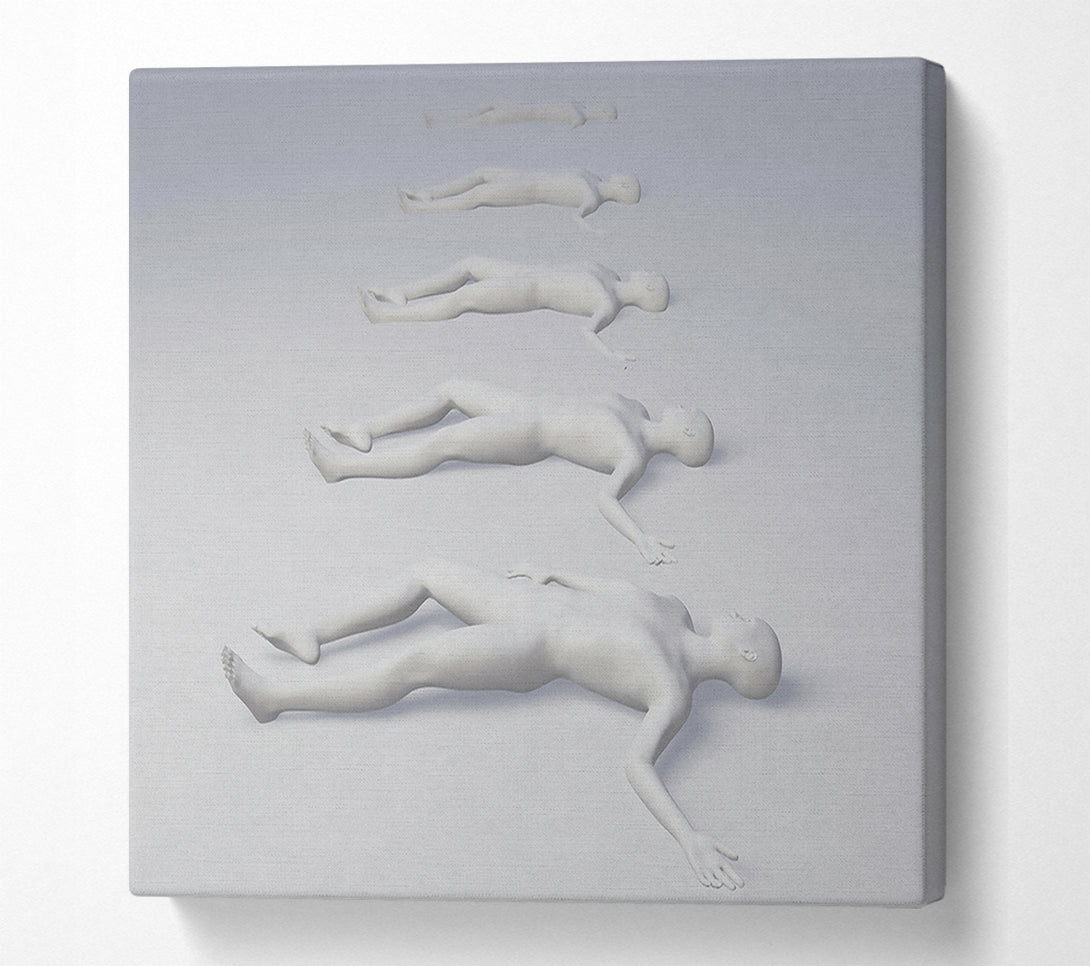  A Canvas Print of White Figures Asleep Canvas Wall Art