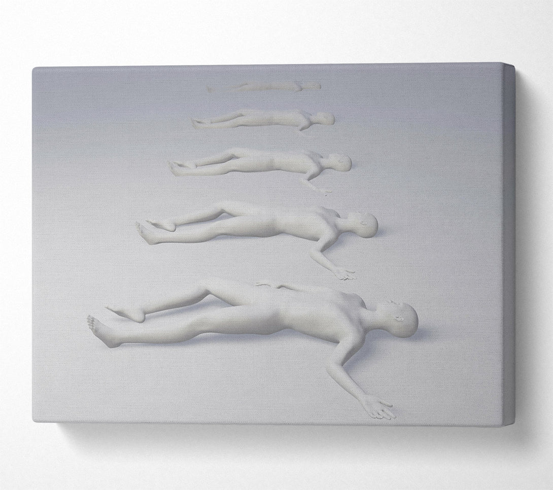  A Canvas Print of White Figures Asleep Canvas Wall Art