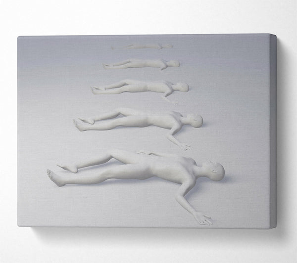  A Canvas Print of White Figures Asleep Canvas Wall Art
