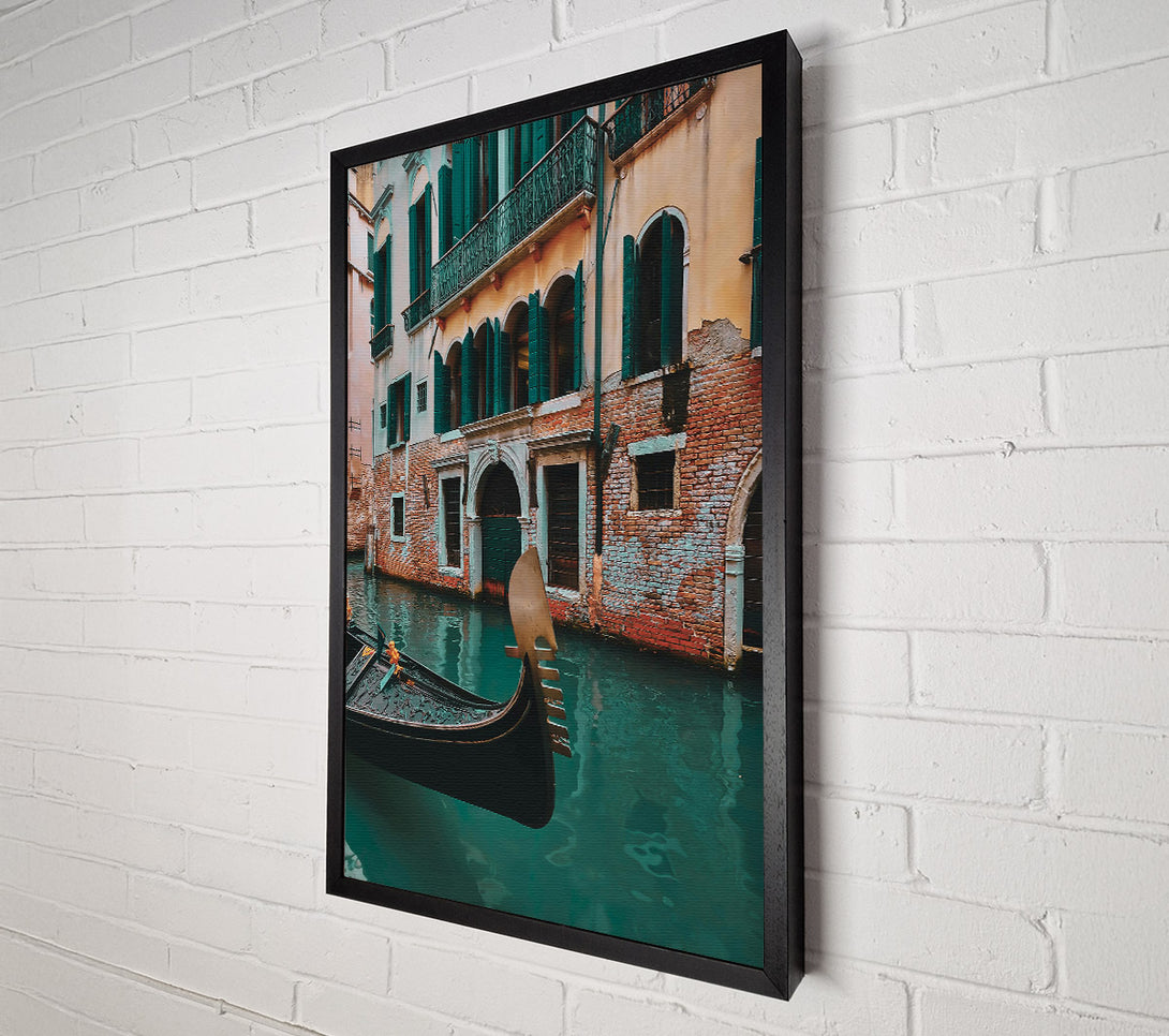  A Canvas Print of Emerald Gondola Reflections Canvas Print