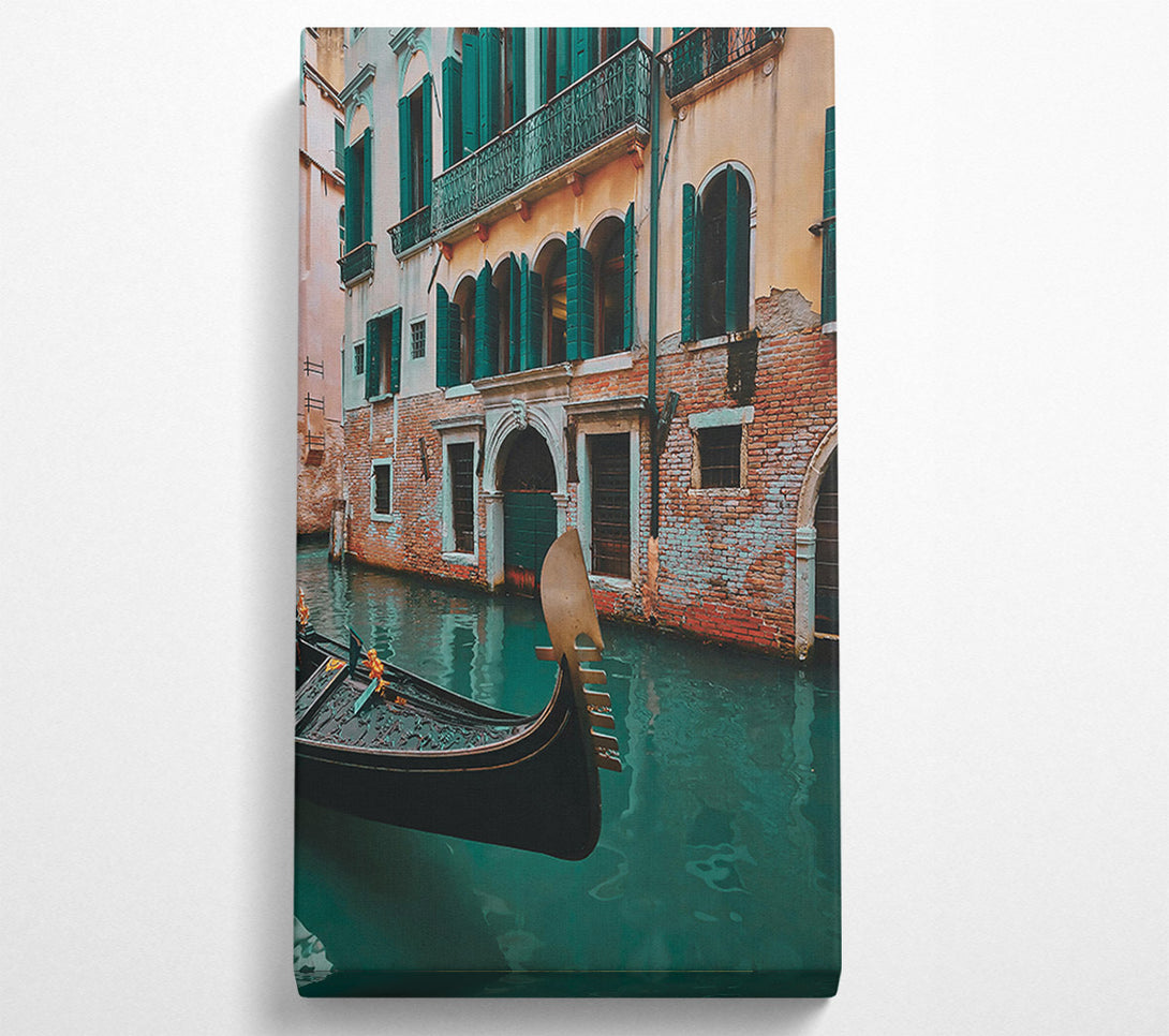  A Canvas Print of Emerald Gondola Reflections Canvas Print