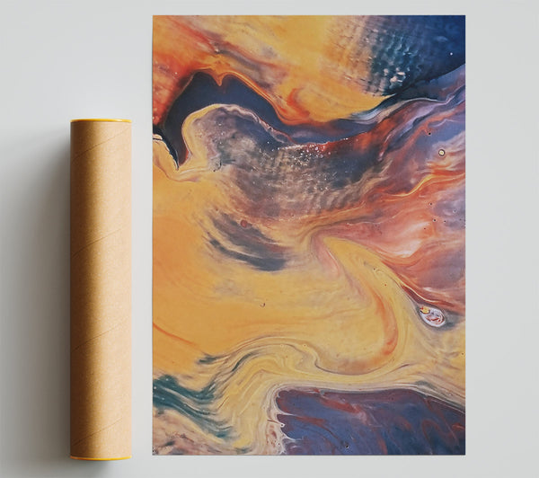 Golden Swirling Dreams Giclee Print