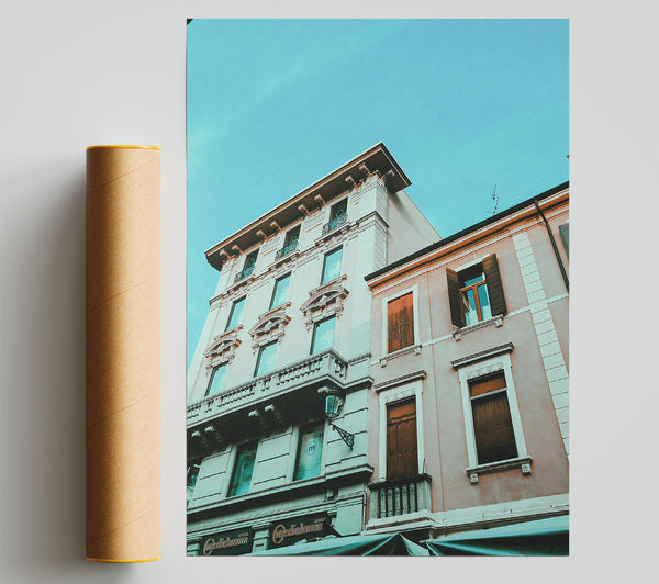 Pale Pink Facade Poster