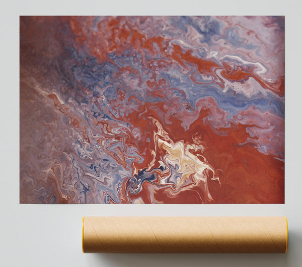 Crimson Swirls And Tides Giclee Print