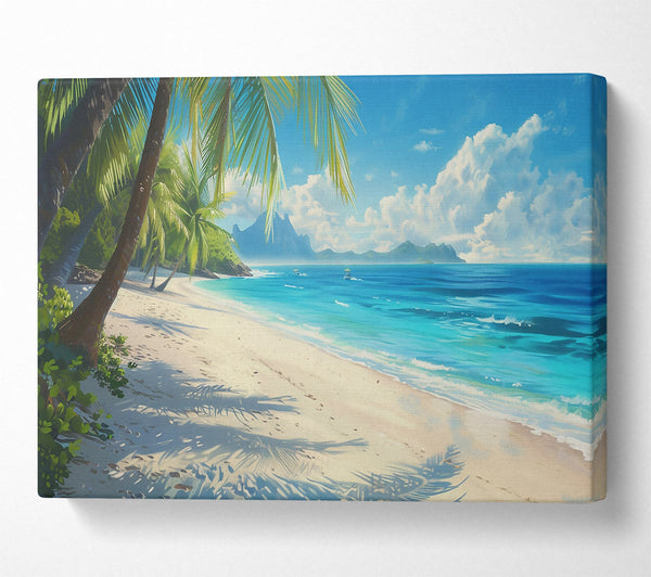  A Canvas Print of Azure Coastal Escape Canvas Art