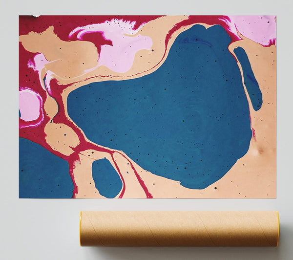 Teal Swirling Dreams Print