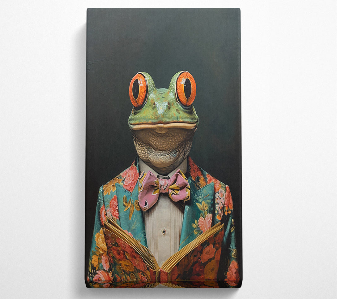  A Canvas Print of Frog In A Suit Staring Canvas Wall Art