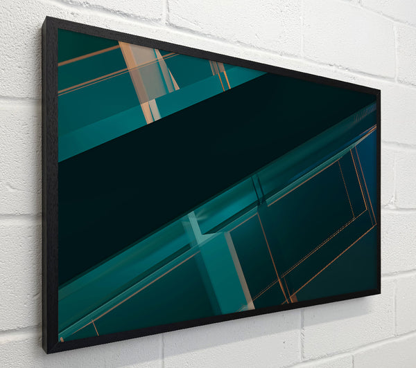 Teal Geometric Abstract