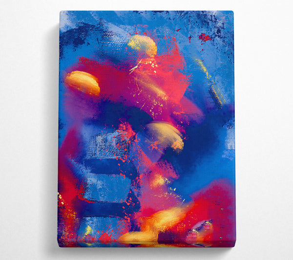  A Canvas Print of Blue Burst Of Color Canvas Print