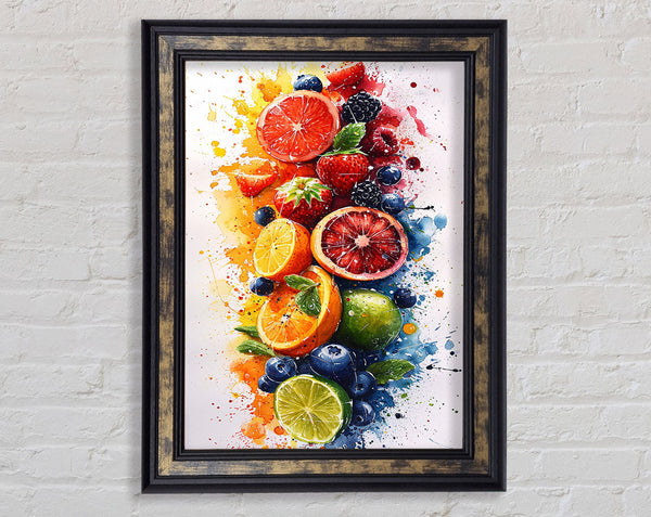 Fruit Juicy Explosion Framed Print