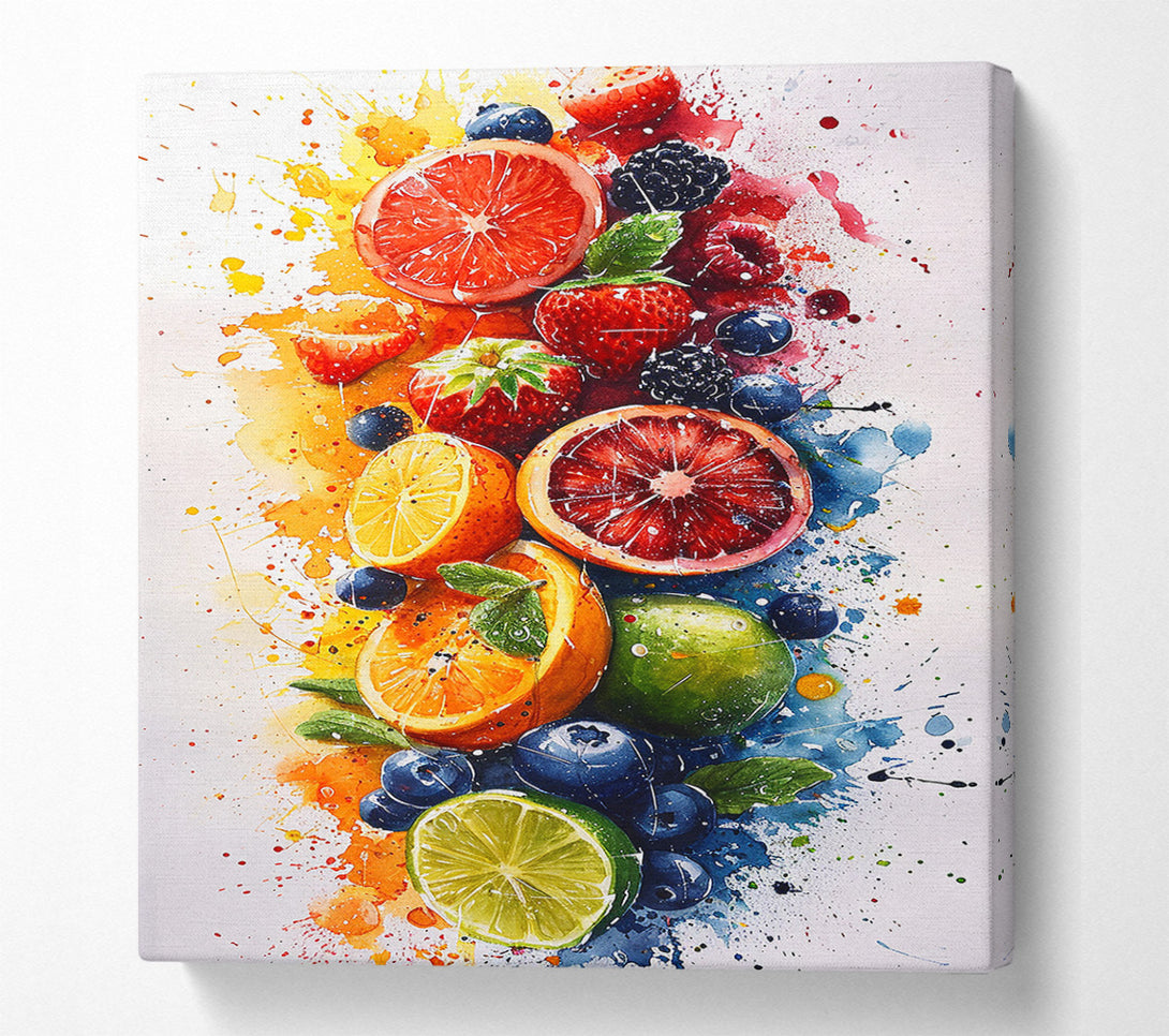  A Canvas Print of Fruit Juicy Explosion Canvas Wall Art