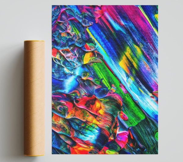 Blue & Green Swirls Giclee Print