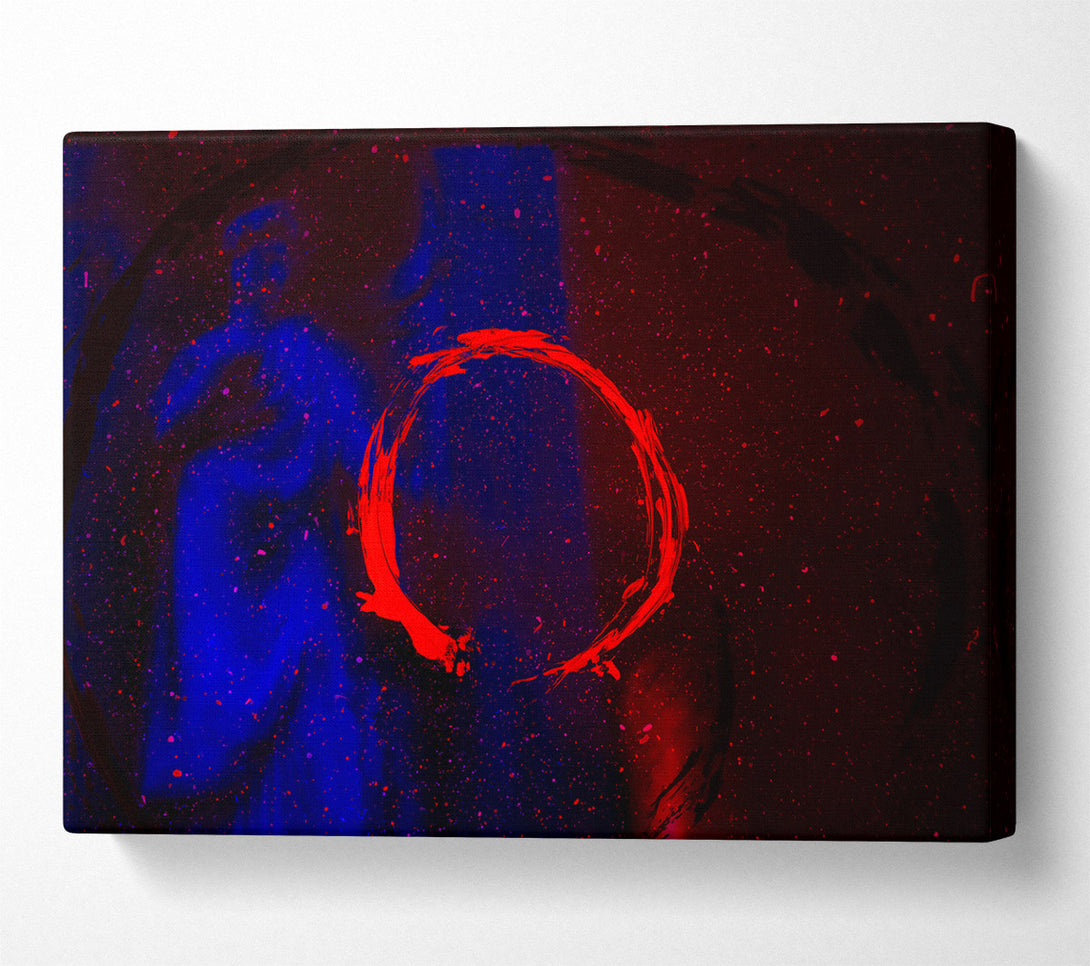  A Canvas Print of Crimson Cosmic Circle Canvas Art
