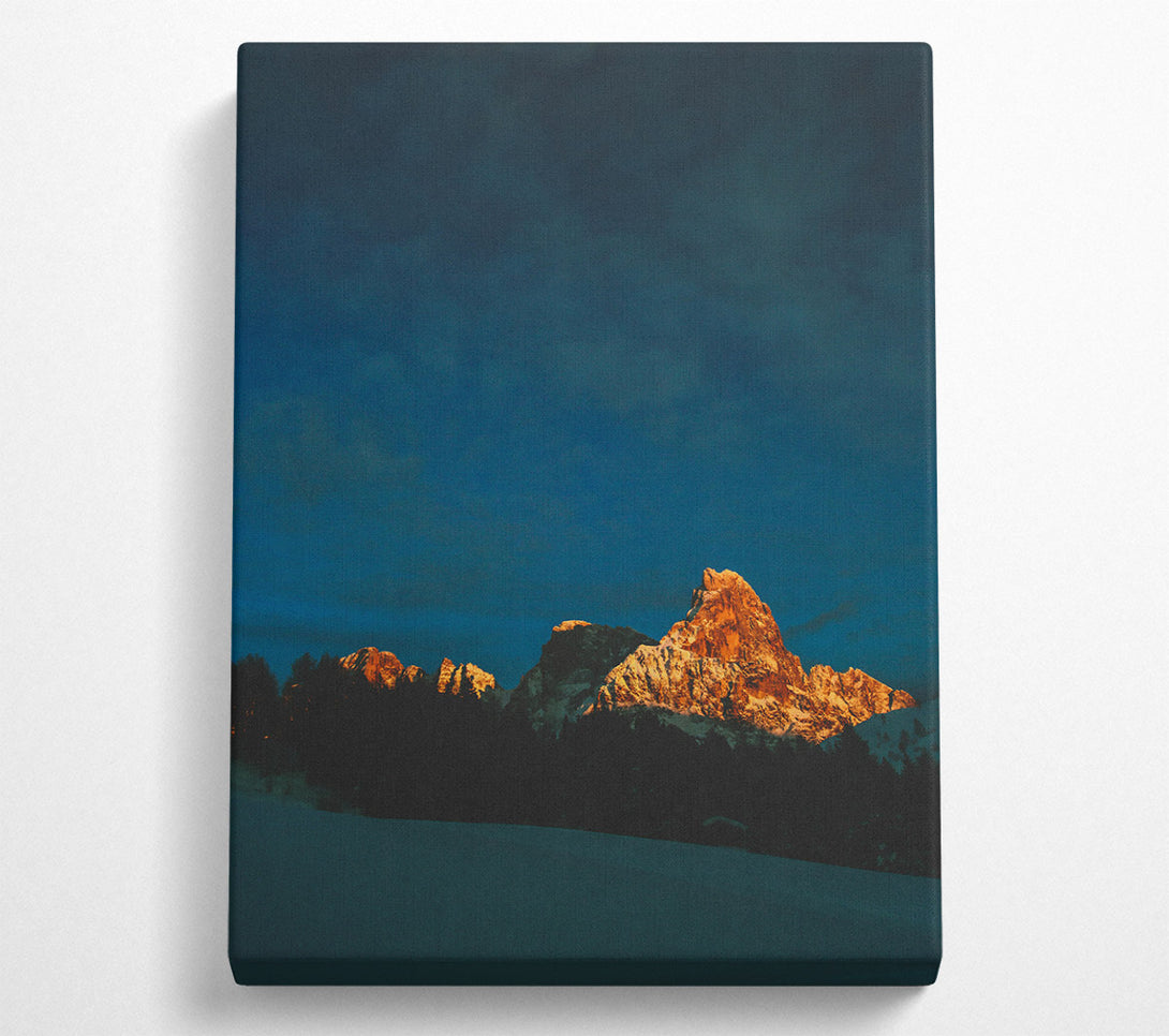  A Canvas Print of Golden Hour Peak Canvas Art