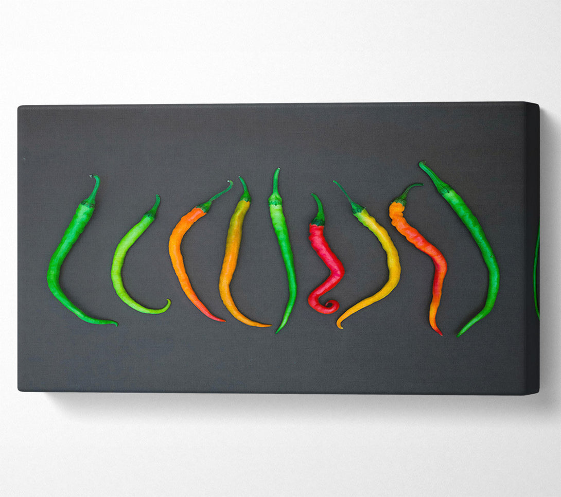  A Canvas Print of Green Chili Spectrum Canvas Wall Art
