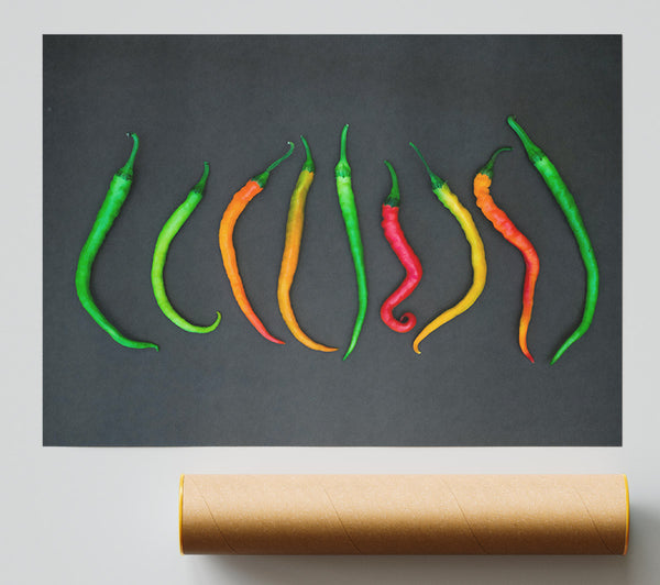 Green Chili Spectrum Poster