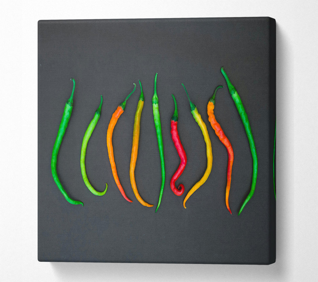  A Canvas Print of Green Chili Spectrum Canvas Wall Art