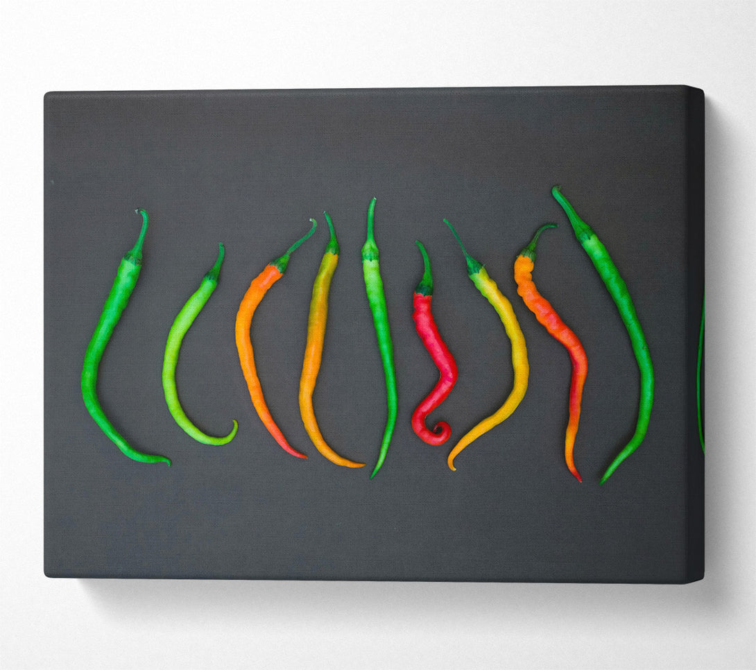  A Canvas Print of Green Chili Spectrum Canvas Wall Art