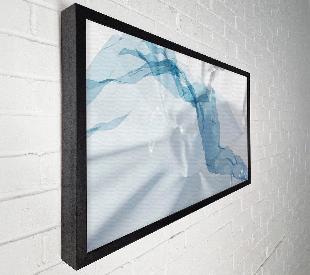  A Canvas Print of Azure Flowing Silk Canvas Art