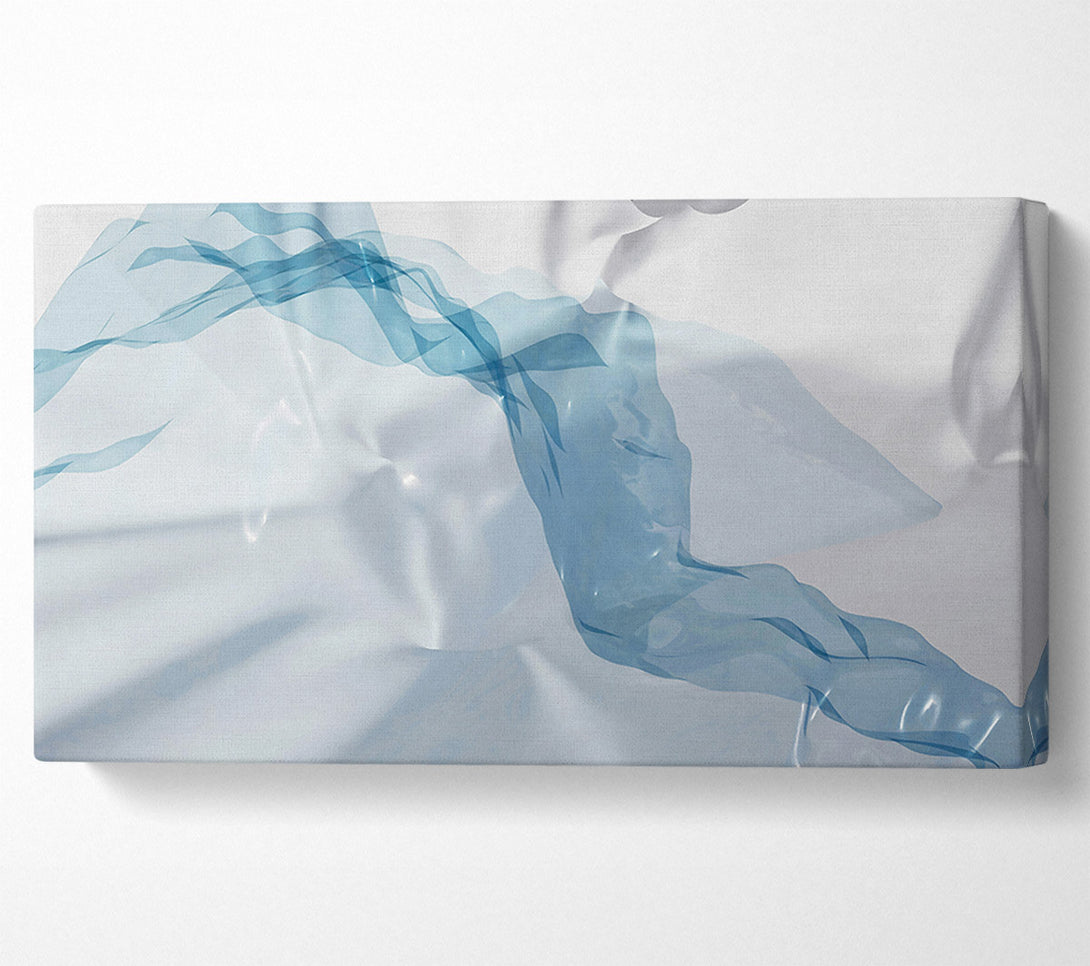  A Canvas Print of Azure Flowing Silk Canvas Art