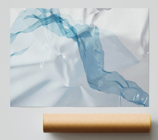 Azure Flowing Silk Giclee Print