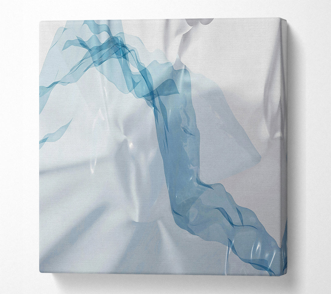  A Canvas Print of Azure Flowing Silk Canvas Art
