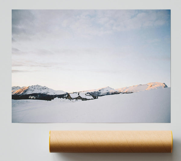 Pink Mountain Solitude Giclee Print