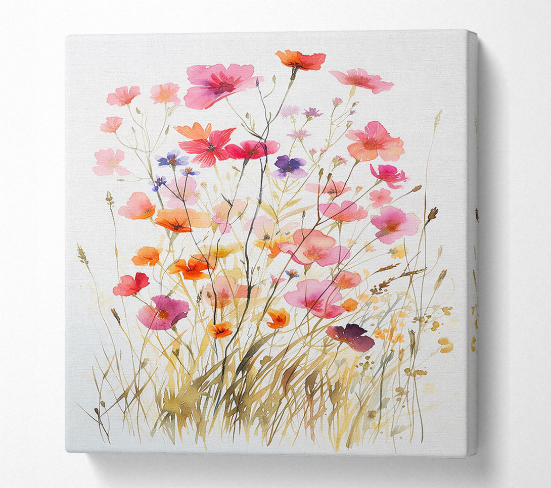  A Canvas Print of Garden Watercolour Canvas Print