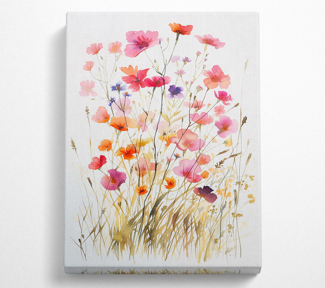  A Canvas Print of Garden Watercolour Canvas Print