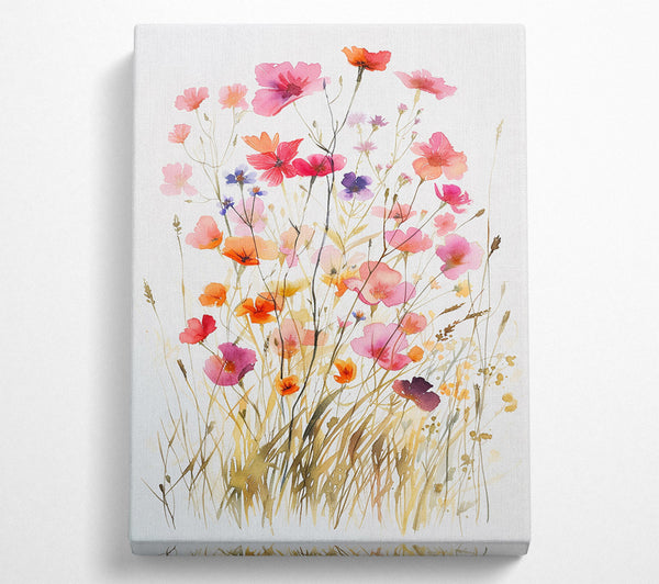  A Canvas Print of Garden Watercolour Canvas Print