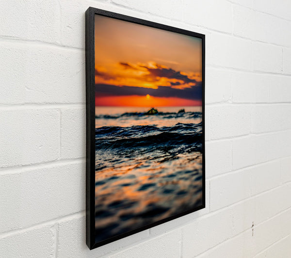 Orange Sunset Waves