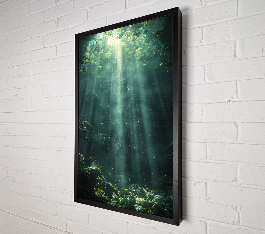  A Canvas Print of Emerald Forest Light Canvas Print